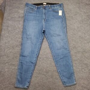 NEW Crescent Drive Jeans Womens 42 Blue Skinny‎ Slim Medium Wash Pants Denim